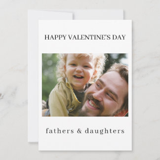 Happy Valentine’s Day Father and Daughter Love Holiday Card