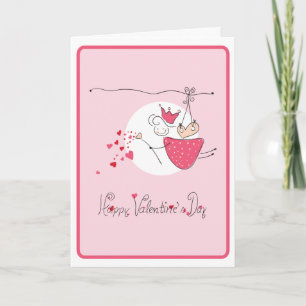 Happy Valentine`s Day Holiday Card