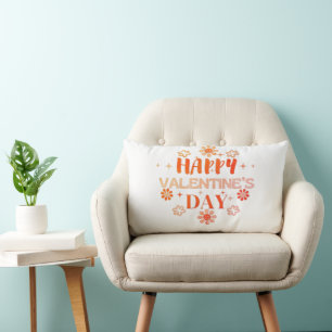 Happy Valentine’s Day Love Design Lumbar Pillow