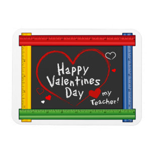 Happy Valentine’s Day, Love My Teacher! Sticker Magnet