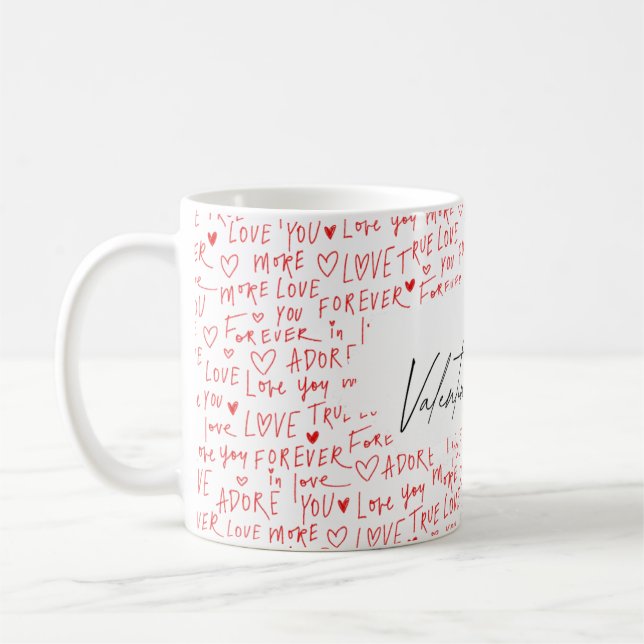 Happy Valentine’s Day Mug – Romantic Coffee & Tea  (Left)