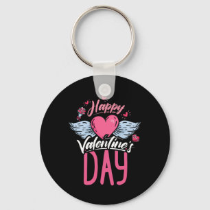 Happy Valentine`s Day Outfit Valentines Day Keychain