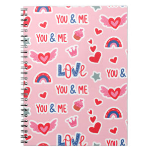 Happy Valentine’s Day Red Heart Art Romantic Lover Notebook