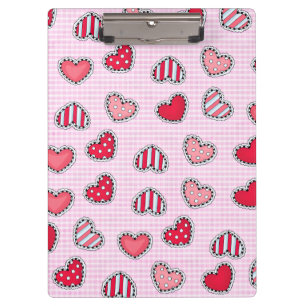 Happy Valentine’s Day Romantic Red Heart Keepsake Clipboard