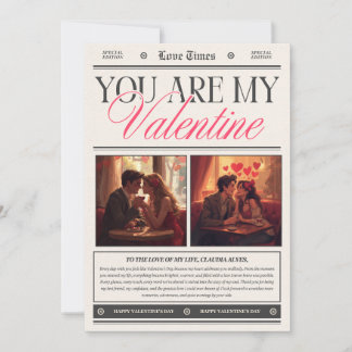 Happy Valentine’s Day Romantic Wall Art  Invitation