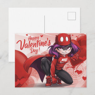 Happy Valentine’s Day Super-Héros -5 Postcard