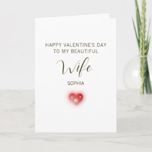 Happy Valentine’s Day to My Beautiful Wife Card