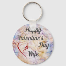 Happy Valentine’s Day Wife design keyring 