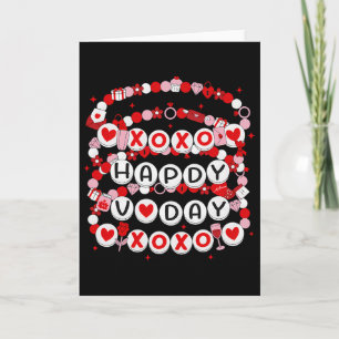 Happy Valentine Xoxo V-day Friendship Bracelets Gi Card