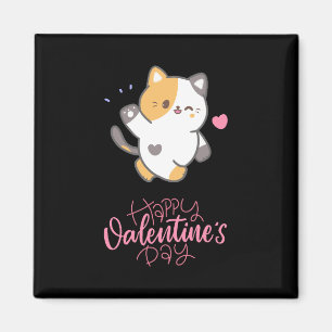 Happy Valentine's Day 2023 -Cats Lover Valentine   Magnet