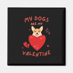Happy Valentine's Day 2023 -Funny Lover Dogs Image Magnet
