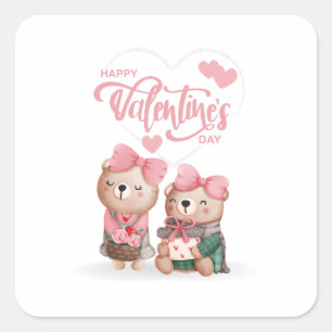 Happy Valentine's Day 2023 -Love Images Funny      Square Sticker