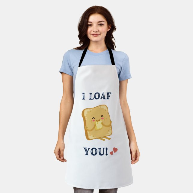 Happy Valentine's Day 2024 -Funny Love You         Apron (Worn)