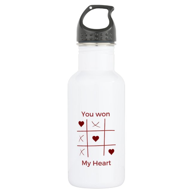 Happy Valentine's Day 2024 Ideas -You Won My Heart 532 Ml Water Bottle (Front)