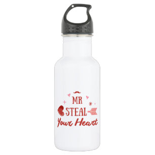 Happy Valentine's Day 2024 -Valentines Day hearts  532 Ml Water Bottle