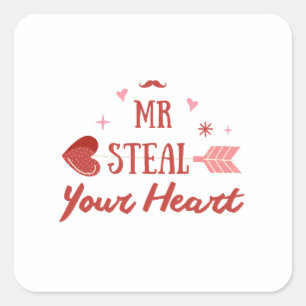 Happy Valentine's Day 2024 -Valentines Day hearts Square Sticker