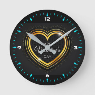 Happy Valentine's Day-23781 Round Clock