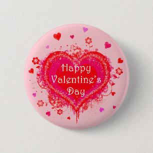 Happy Valentine's Day 2 Inch Round Button