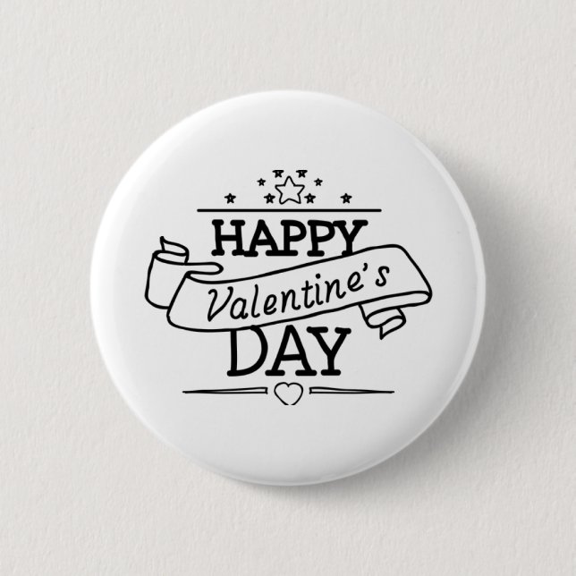 Happy Valentine's day 2 Inch Round Button (Front)