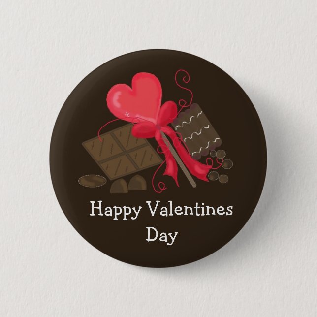 Happy Valentines Day 2 Inch Round Button (Front)