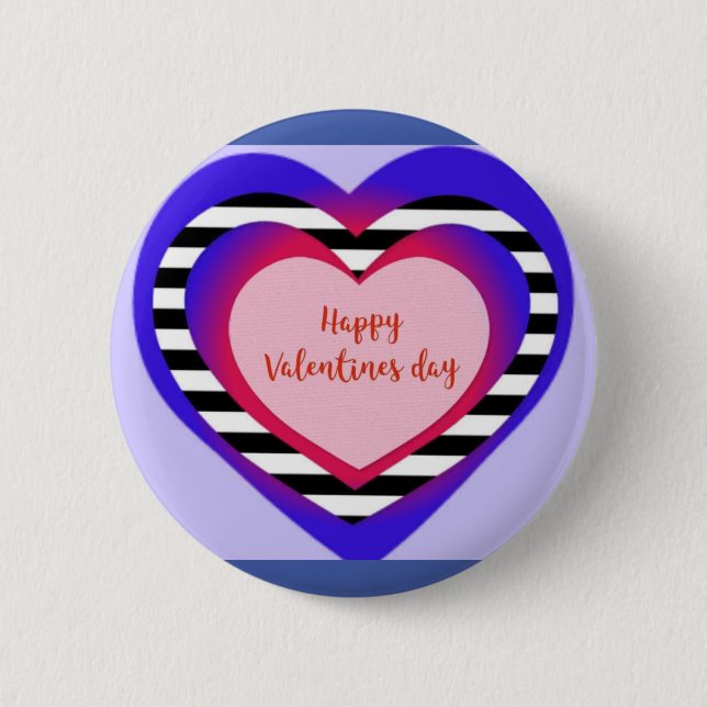 Happy valentine's day  2 inch round button (Front)