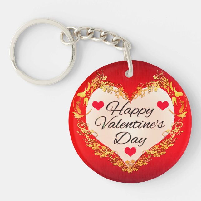 Happy Valentine's Day!-47949 Keychain (Front)