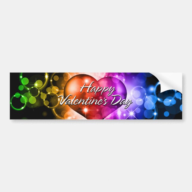 Happy Valentine's Day 5 Bumper Sticker (Front)