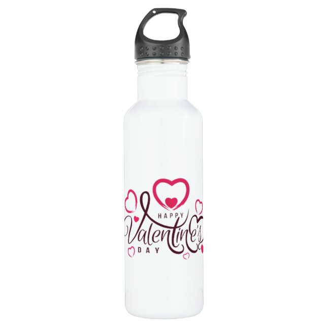 Happy Valentine's Day! 710 Ml Water Bottle (Front)