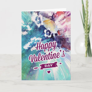 Happy Valentine's Day Abstract Holiday Card