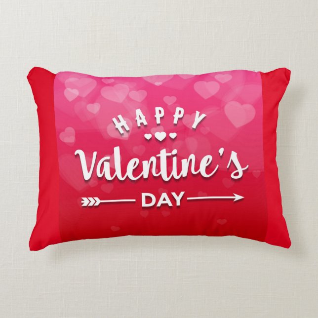 Happy Valentine's Day Accent Pillow (Front)