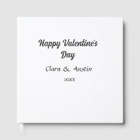 Happy Valentine's day add name date simple minimal