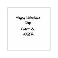 Happy Valentine's day add name date simple minimal