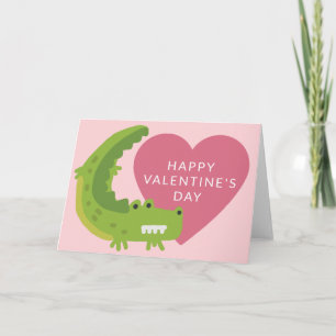 Happy Valentine's Day   Alligator Love Card