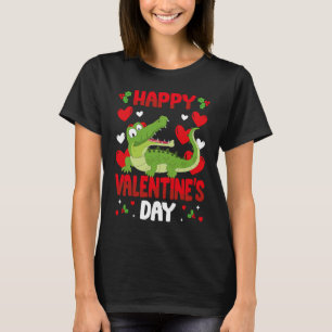 Happy Valentines Day Alligators Heart Love Animal T-Shirt