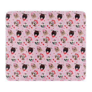 Happy Valentines Day American Pit Bull Terriers Cutting Board