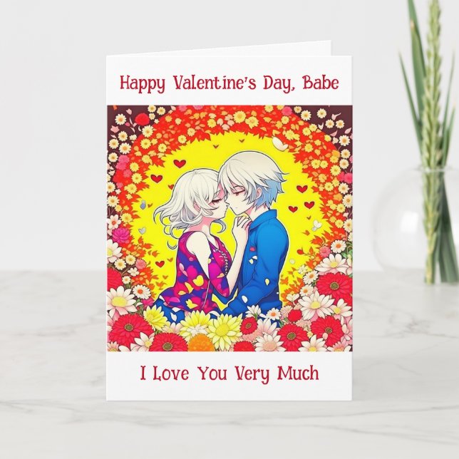 Happy Valentine's Day | Anime Couple Card (Front)