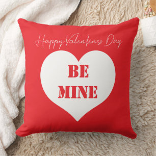 Happy Valentine's Day Be Mine Boyfriend Girlfriend Throw Pillow