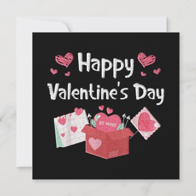 Happy Valentines Day Be Mine Cute Hearts (Front)