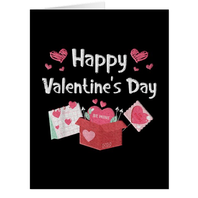 Happy Valentines Day Be Mine Cute Hearts (Front)