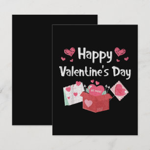 Happy Valentines Day Be Mine Cute Hearts RSVP Card