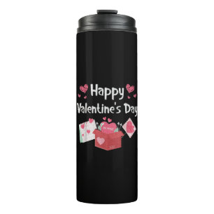 Happy Valentines Day Be Mine Cute Hearts Thermal Tumbler
