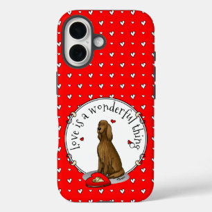 Happy Valentine's Day Be Mine Irish Setter (red 1) iPhone 16 Case