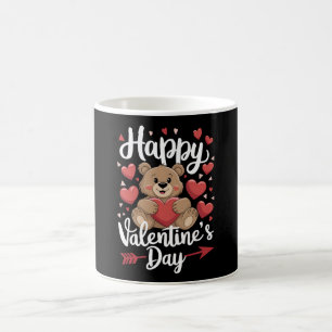 Happy Valentine's Day Bear Heart Cute Couples Coffee Mug