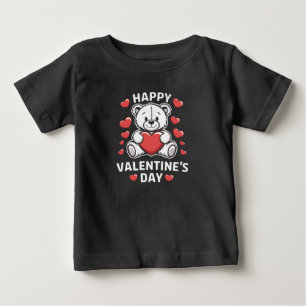 Happy Valentine's Day Bear vday Baby T-Shirt