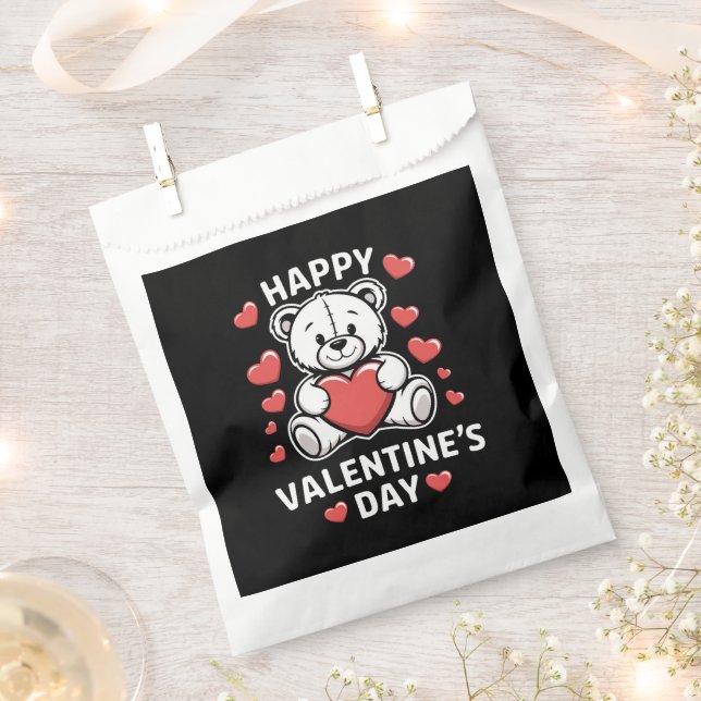 Happy Valentine's Day Bear vday  Favour Bag (Clipped)