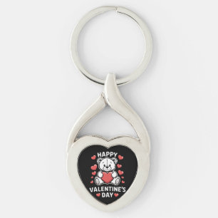 Happy Valentine's Day Bear vday Keychain
