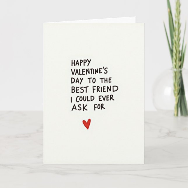 Happy Valentines Day Best Friend Card (Front)