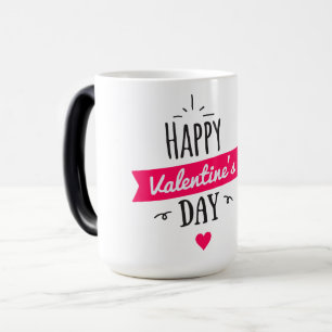 Happy Valentine's Day black & white Mugs
