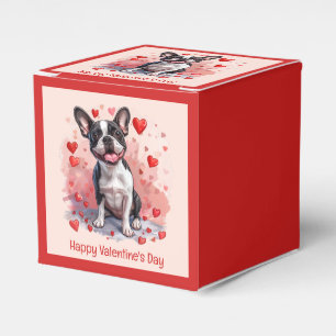 Happy Valentines Day Boston Terrier Dog Favor Box