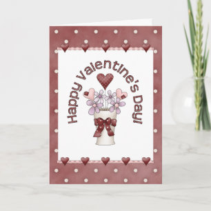 Happy Valentine's Day Bouquet - Greeting Card